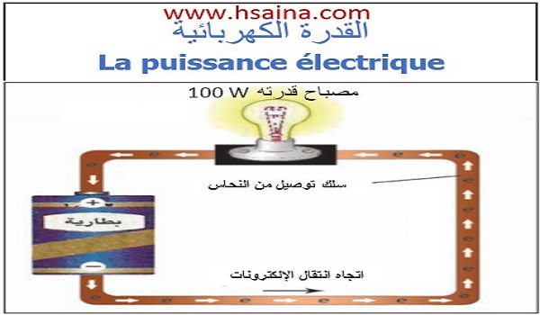 درس القدرة الكهربائية للسنة الثالثة إعدادي